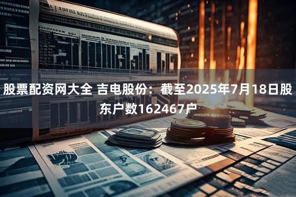 股票配资网大全 吉电股份：截至2025年7月18日股东户数162467户